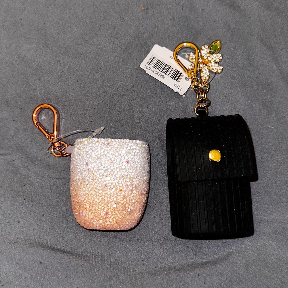 NWT Bath & Body Works Black pouch and Glitter ombré pocketbac holders